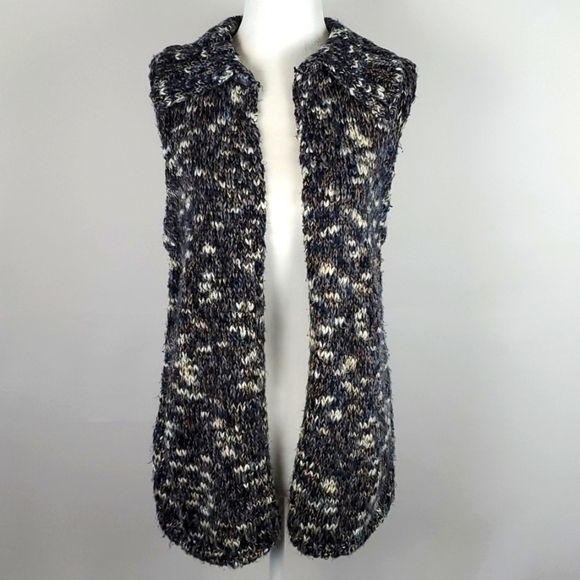 Chico's Knit Open Front Sweater Vest/Cardigan Size 8 - Picture 6 of 9